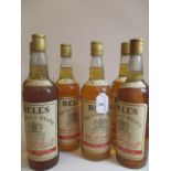 Six 26 2/3 fl oz bottles of Bells Old Scotch Whisky