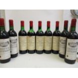 Four bottles of Chateau Liverson, Haut-Medoc Cru, Bourgeois Superieur 1973 and five bottles of