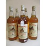 Five 1lt bottles of The Famous Grouse Whisky