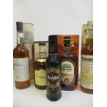 Five mixed bottles of Scotch Whisky to include Tamdhu, Glenfiddich, Jura, Oban, Dalwhinnie