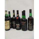 Seven bottles of port to include late bottled vintage Phillips 1955, Taylors 1979, Croft 1980 and