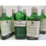 Seven bottles of Gordons Special dry London Gin, 6 x 75cl, 1 x 70cl