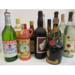 Eleven mixed bottles of spirit to include Gin, Pernod, Bacardi, Dom Liqueur