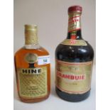 One bottle of Hine Signature Fine Cognac 50cl and one bottle of Drambuie