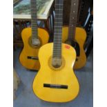 Three acoustic guitars to include Hohner and Herald, together with a soft guitar case