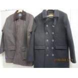 A Jackdaw gents wax cotton coat in brown, size M, approximate 46" chest x 35" long, having a brown