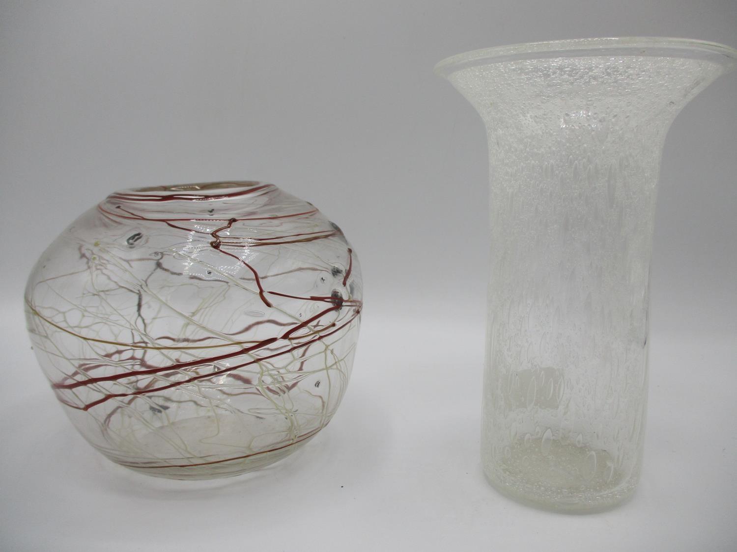 A selection of European and British art glass to include a signed V Nason & C black glass vase, a - Image 3 of 4