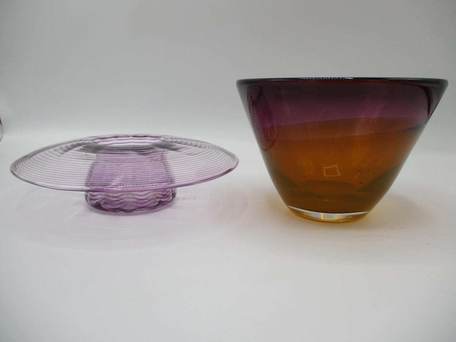 A selection of European and British art glass to include a signed V Nason & C black glass vase, a - Image 4 of 4