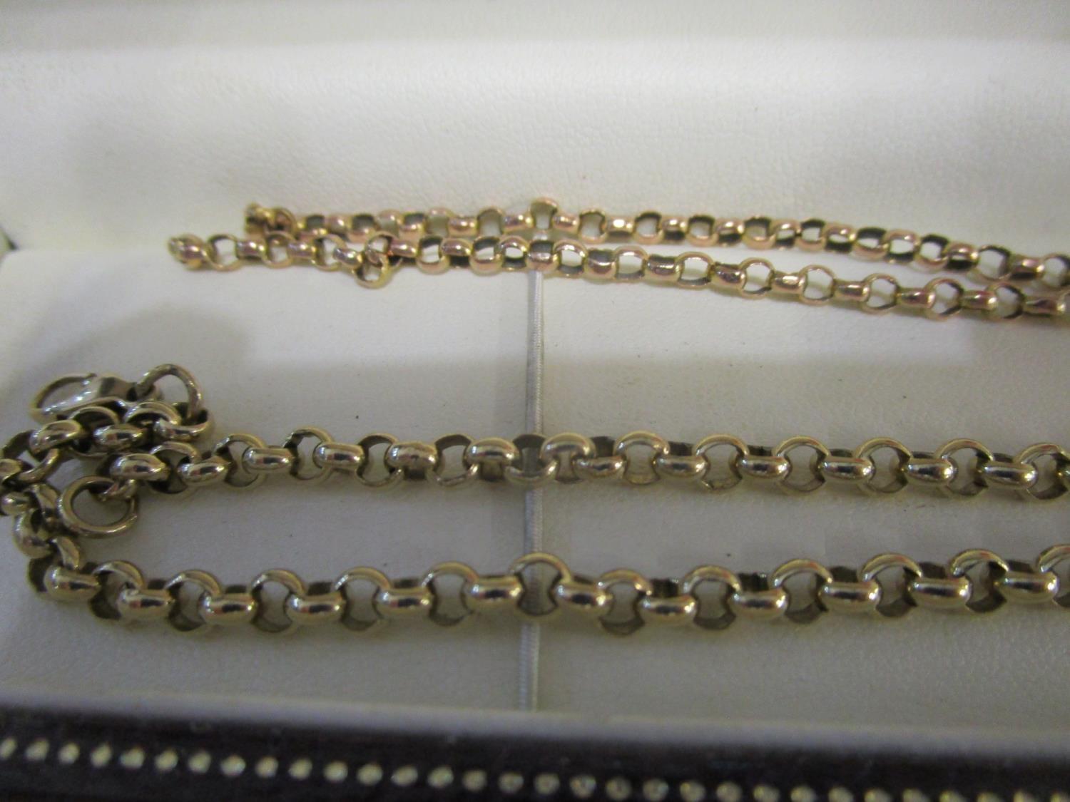 Two 9ct gold chain necklaces, total weight approximately 23.5g - Image 2 of 2