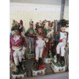 Eight ceramic Napoleonic figures to include Napoleon