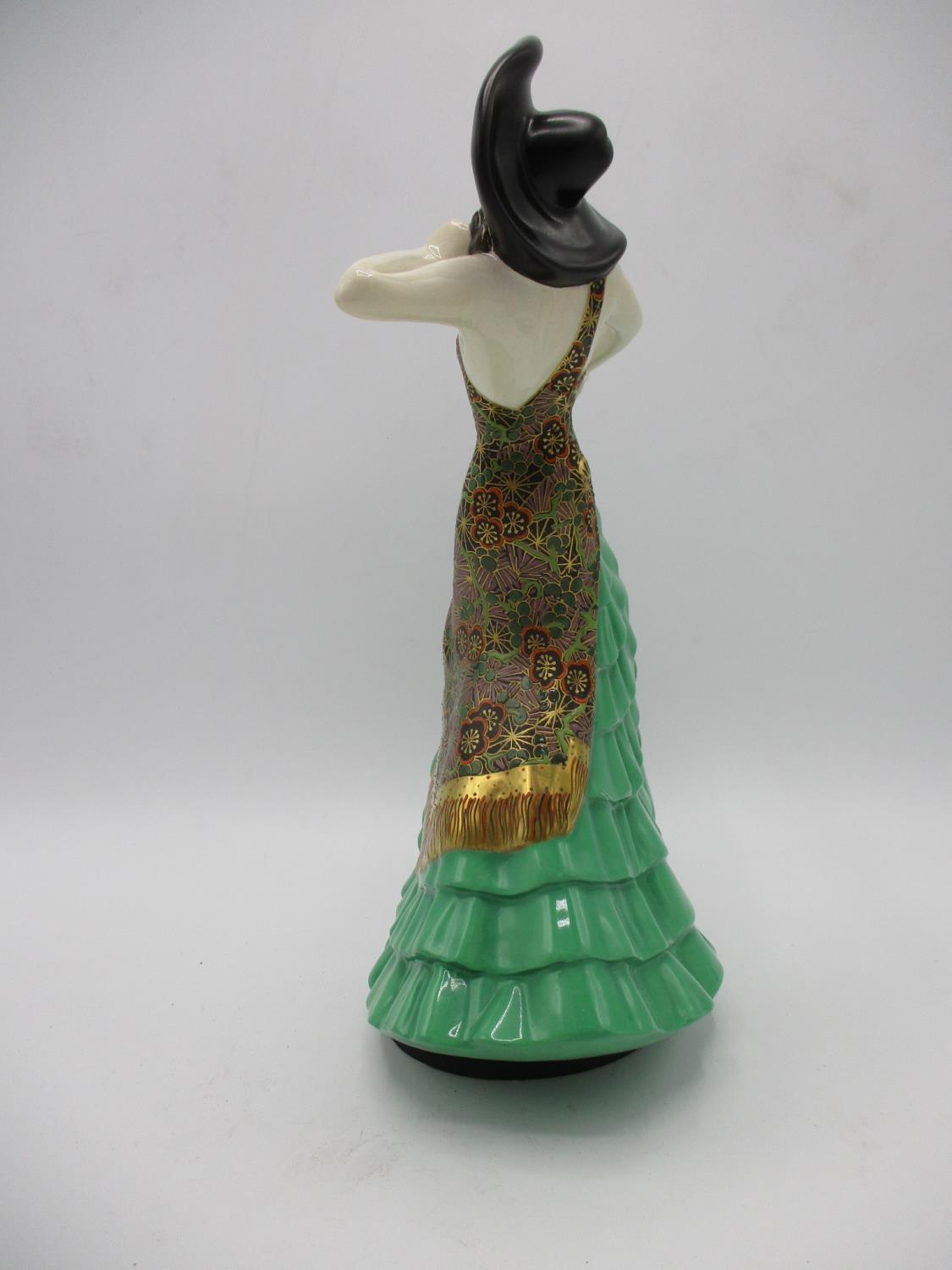 Kathleen Parsons for Crown Devon Fieldings - Rio Rita, a 1930s pottery figurine in green dress and - Image 2 of 5