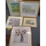 Pictures to include, Richard Spare - Poppies artist proof, Brenda Evans - An interior scene,