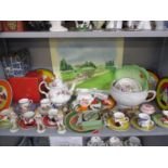 Ceramics to include a Royal Albert Lavender part teapot, Bradford Exchange The Bizarre World of