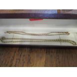 Two 9ct gold chain necklaces, total weight approximately 23.5g