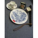 A vintage police truncheon and a small quantity of china to include a Royal Doulton character jug '