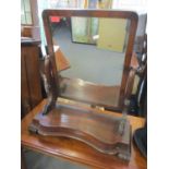 A 19th century mahogany dressing table swing mirror 26 H x 22" W