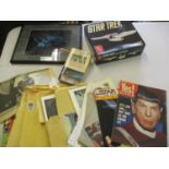 Star Trek related items to include collectors club items, letters, books and other pieces