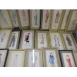 Patricia Watmore - various mixed media and watercolours- a series of twenty one ladies in period