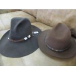 A John B Stetson Company mid brown wool felt Royal Stetson gents hat, size 7 3/8, together with a