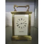 A Mappin and Webb brass lined five window carriage clock
