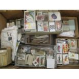 A large collection of cigarette cards including Kensington Silks