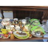 A Heathcote 'Rutland' part tea set and mixed china and household items
