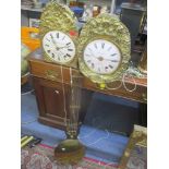 Two 19th century French brass clock, one dial inscribed Saettele-Rouberdit and the other Blandeau