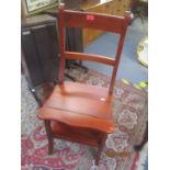 A Reproduction bar back library steps chair