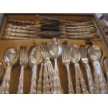 A canteen of Oneida Community silver plated cutlery, 12 place setting and additional pieces.