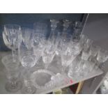 Mixed crystal glassware to include Waterford Lismore, Baccarat decanter and others