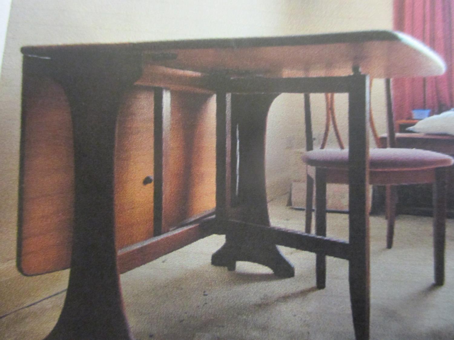 A retro G-Plan Fresco drop leaf teak table, 100"l, extended and 20" long un-extended, together - Image 2 of 3