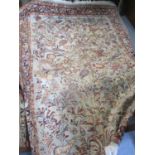 Two machine woven Persian design rugs to include one having a red ground with central motif and a