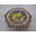 A silver pierced dish, early 20th century on raised foot