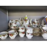 A Royal Albert Old Country Roses tea set, together with a Royal Albert Celebration part tea set