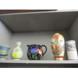 A Celadon vase, a Satsuma vase and other ceramics