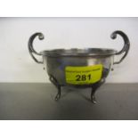 A Silver twin handled bowl, 147g