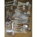 A set of silver plated Kings pattern cutlery and flatware