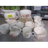A selection of Royal Crown Derby china to include Derby posies pattern cups