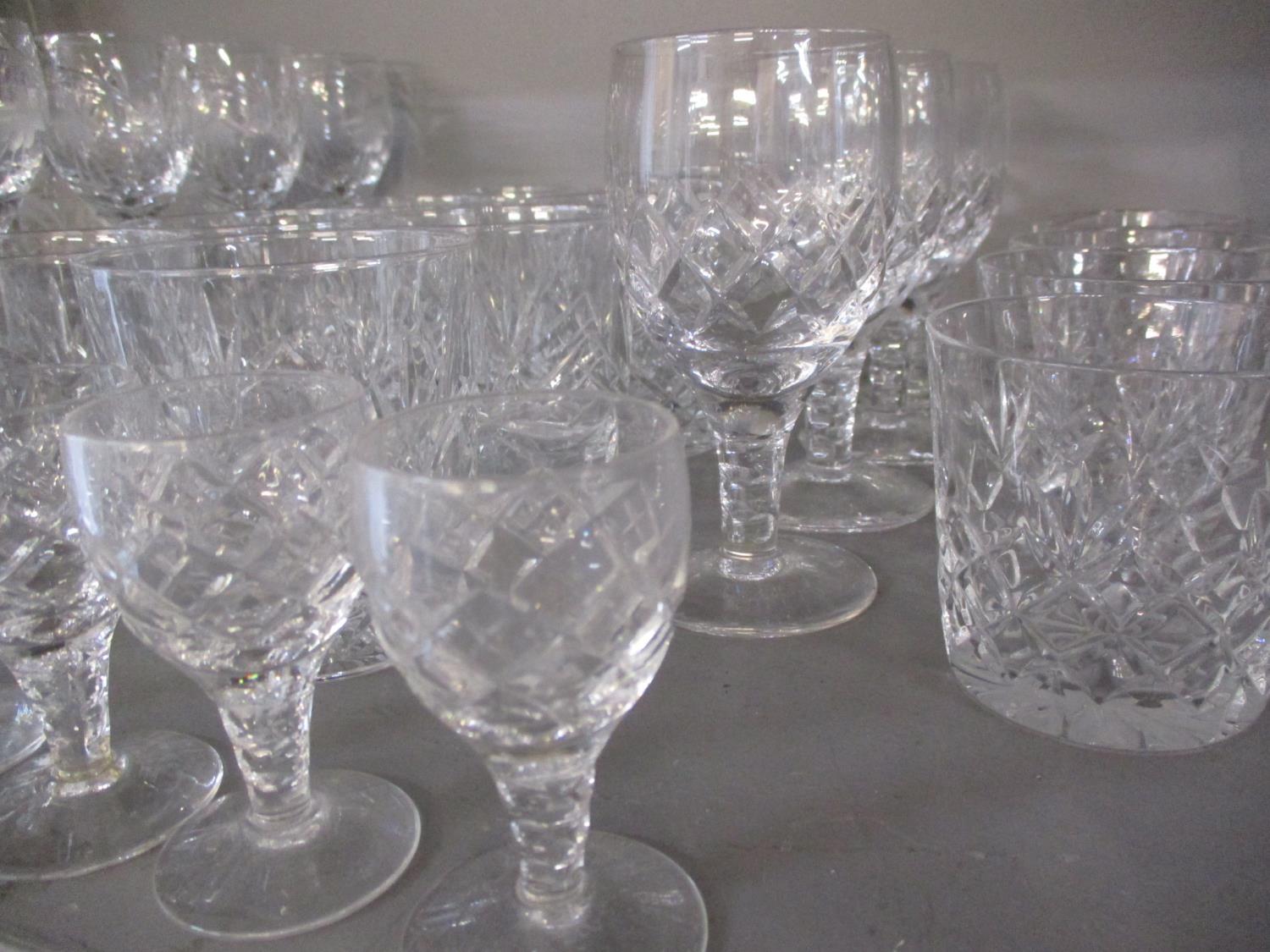 Stuart Crystal and American style drinking glasses, together with Brierley candlesticks and mixed - Image 4 of 6