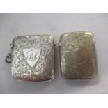 Two late 19th/early 20th century silver vesta cases