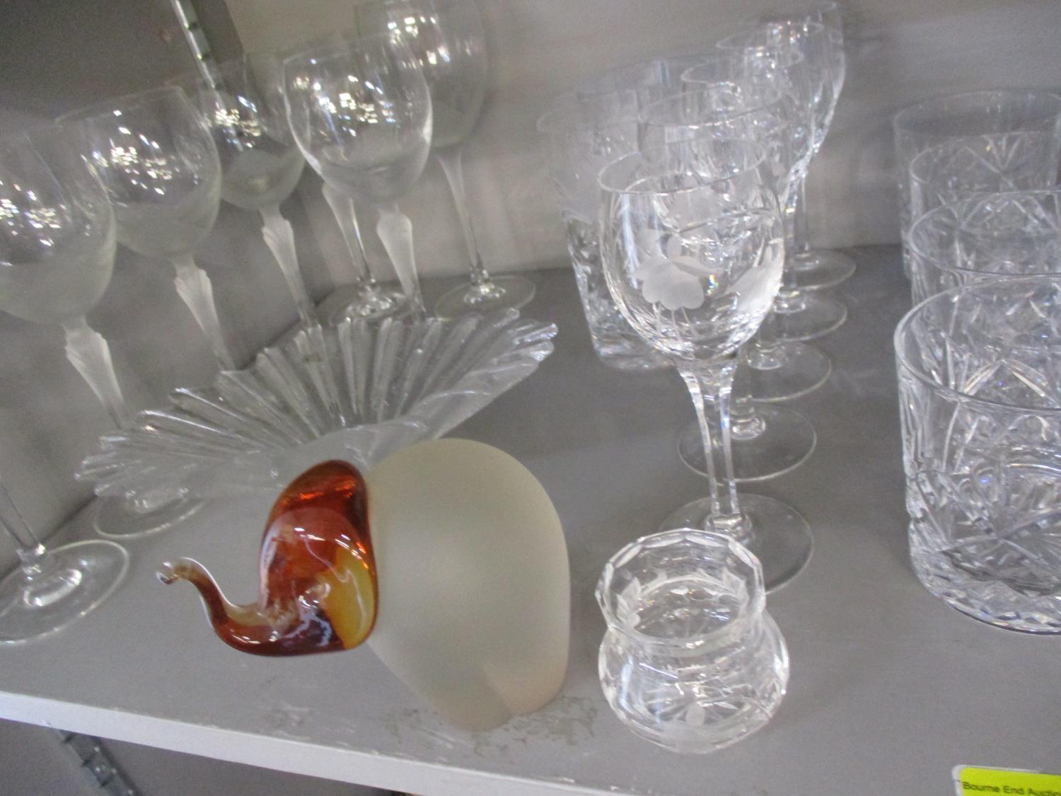 Stuart Crystal and American style drinking glasses, together with Brierley candlesticks and mixed - Image 6 of 6