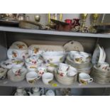 A selection of Royal Worcester Evesham pattern part dinner, tea and coffee service comprising
