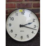 A large 20th Century electrical Gents of Leicester wall clock