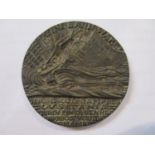 A Lusitania British propaganda bronze medal, 1st issue dated 5 Mai 1915