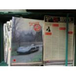 A crate of motor car magazines on the MG car to include Enjoying MG from the 1980s and 1990s