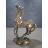 A John Pinches silver model of a horse, importation date letter for 1975, weight 618.9g