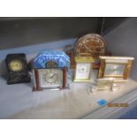 Art Deco and later vintage mantle and carriage clocks