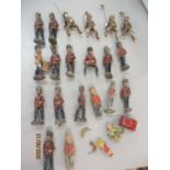 Early 20th century figures of soldiers and other toys A/F