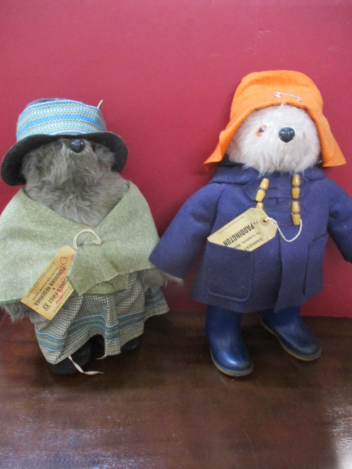 A 20th century Paddington bear soft toy, together with a 20th century Aunt Lucy bear
