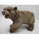 19th Century cast iron door stop modelled as a brown bear 7 1/2" H x 15" W